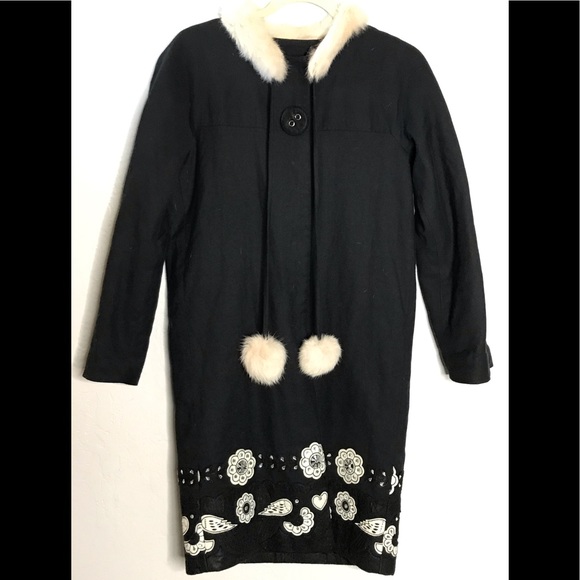 Manoush  Embellished  Fur Trim Embellished Blig Bird 4 - Picture 1 of 9